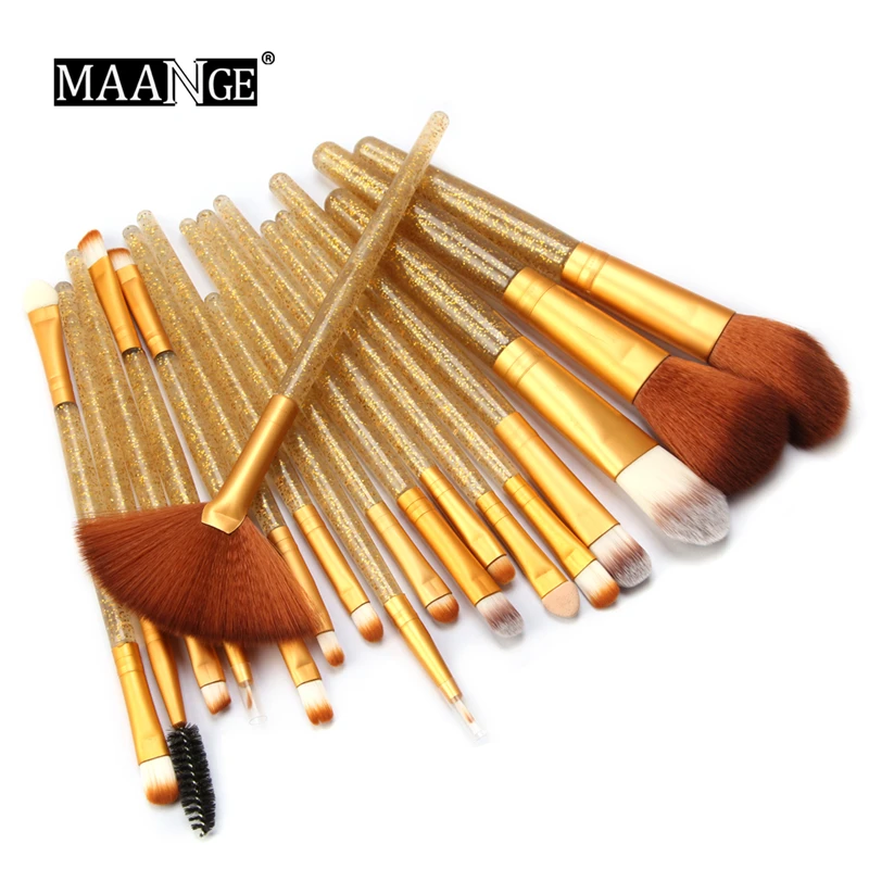 

MAANGE professional Makeup Brushes Set Flash Diamond Powder Foundation Blusher eyeshadow Eyeliner Eyelash Eyebrow brush set