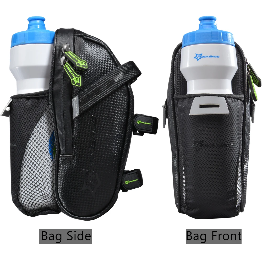 Cheap ROCKBROS Bicycle Saddle Bag With Water Bottle Pocket Waterproof MTB Bike Rear Bags Cycling Rear Seat Tail Bag Bike Accessories 2