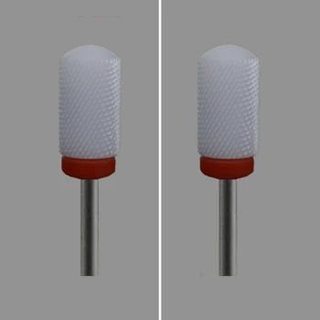 

White Ceramic -6PCS -Nail Drill Bit - Large Smooth Top Bit - (0103.066)