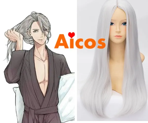 on ICE Viktor Nikiforov Cosplay Wig Long Hair Young Victor Halloween Cos YURI!!