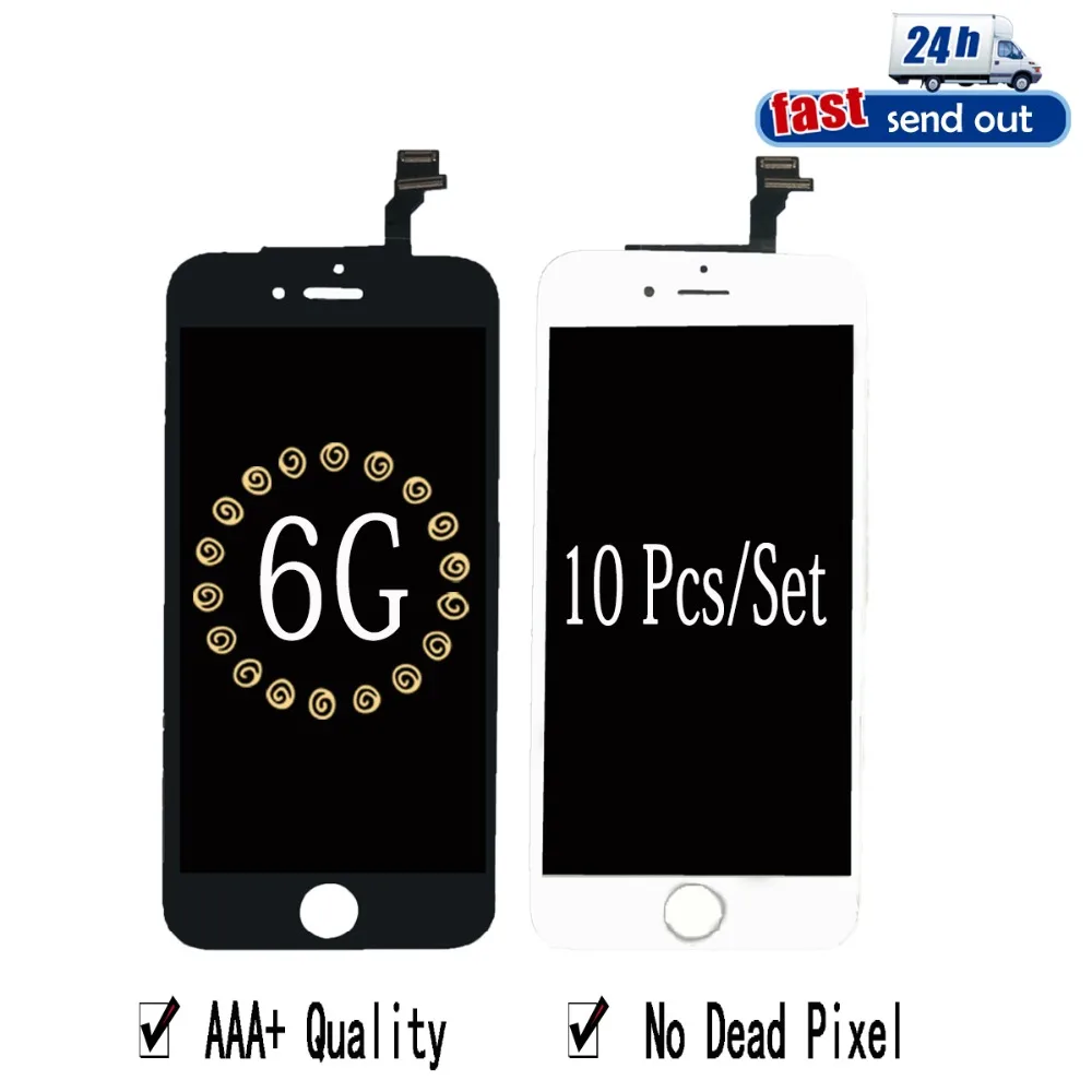 

10 Pcs/Set LCD For iphone 6 LCD Display Touch Screen Digitizer Assembly No Dead Pixel AAA+ Quality Tested