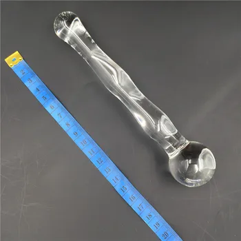 Magic wand crystal glass Anal butt plug penis Sex toy Adult products for women men female male masturbation 2