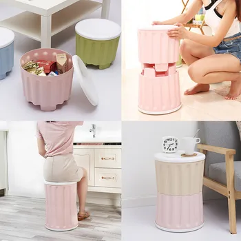 

Creative Plastic Stool Can Be Stacked Storage Stool Multi-function Storage Stool Storage Stool Resin Kitchen Storage