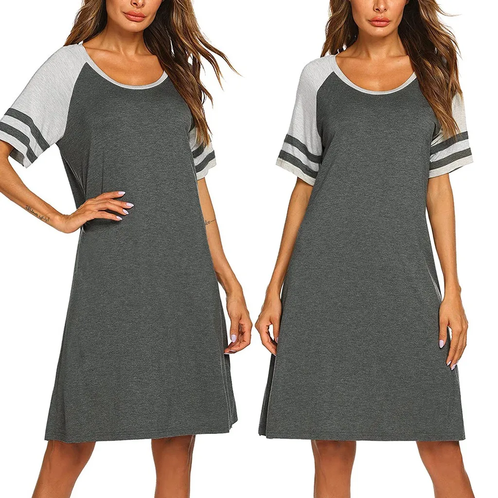 

2019 Summer Plus size Sleepshirt Women Cartoon nightgown soft Cotton nightdress Female Short sleeve O-neck collar sleeping dress