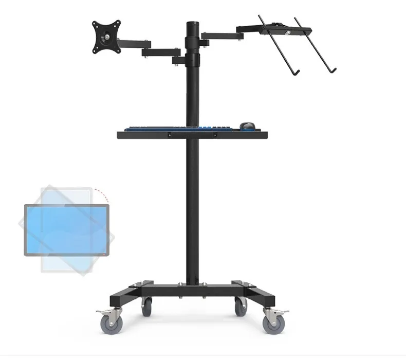 PS Stand Trolley Dual Mount For Monitor And