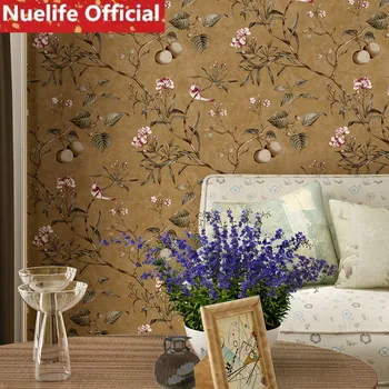 

Flower and bird apple tree pattern non-woven wallpaper wedding room bedroom kids room living room TV sofa background wallpaper