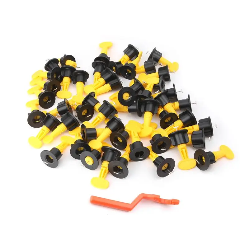 

50Pcs/set Floor Wall Tile Leveler Plastic Clip Adjustable Locator Spacers Level Wedge