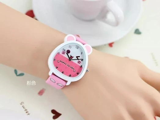 Супер детские часы девочка мультфильм детские спортивные часы корейская мода водонепроницаемые девушки Студенческие часы