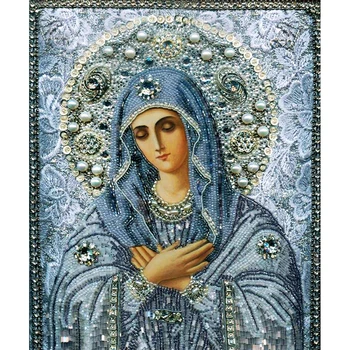 

Embroidery 5D DIY Full Suqare Diamond Painting Maria Religion Cross Stitch Mosaic Round Diamond Painting Needlework Crafts
