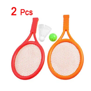 

SEWS Red Children Kids Play Game Plastic Tennis Badminton Racket Sports Toy Set Gift