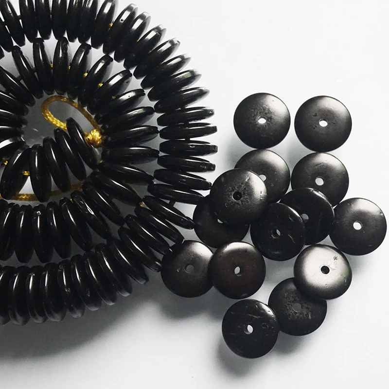

Wholesale 110pcs Black Brown 6/8/10/12mm Coconut Shell Oval Loose Beads Rondelle Spacer For Bracelet & Necklace Jewelry Making
