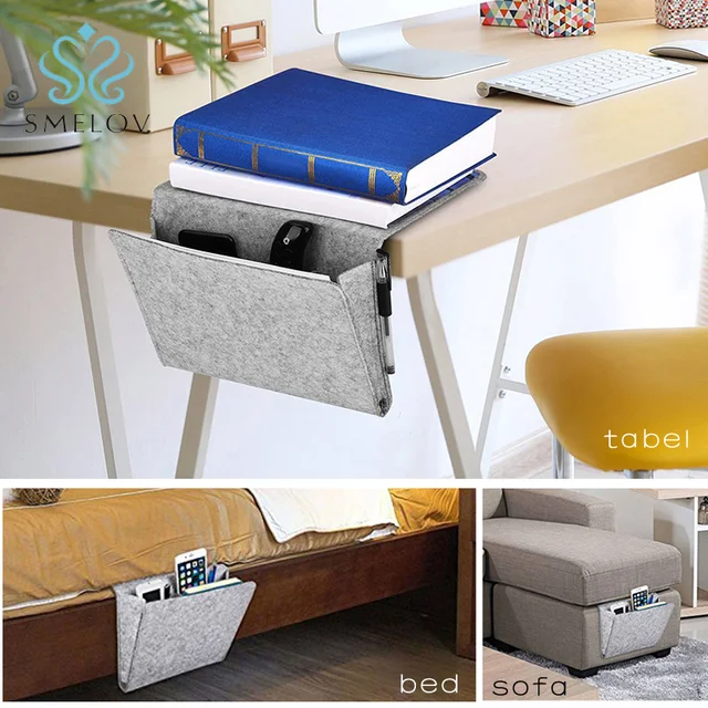Bed Sofa Pocket Organizer Hanging Table Bedside Storage Bag Phone Bed Sofa Pocket Organizer Hanging Table Bedside Storage Bag Phone Remote Control Controller Book Holder
