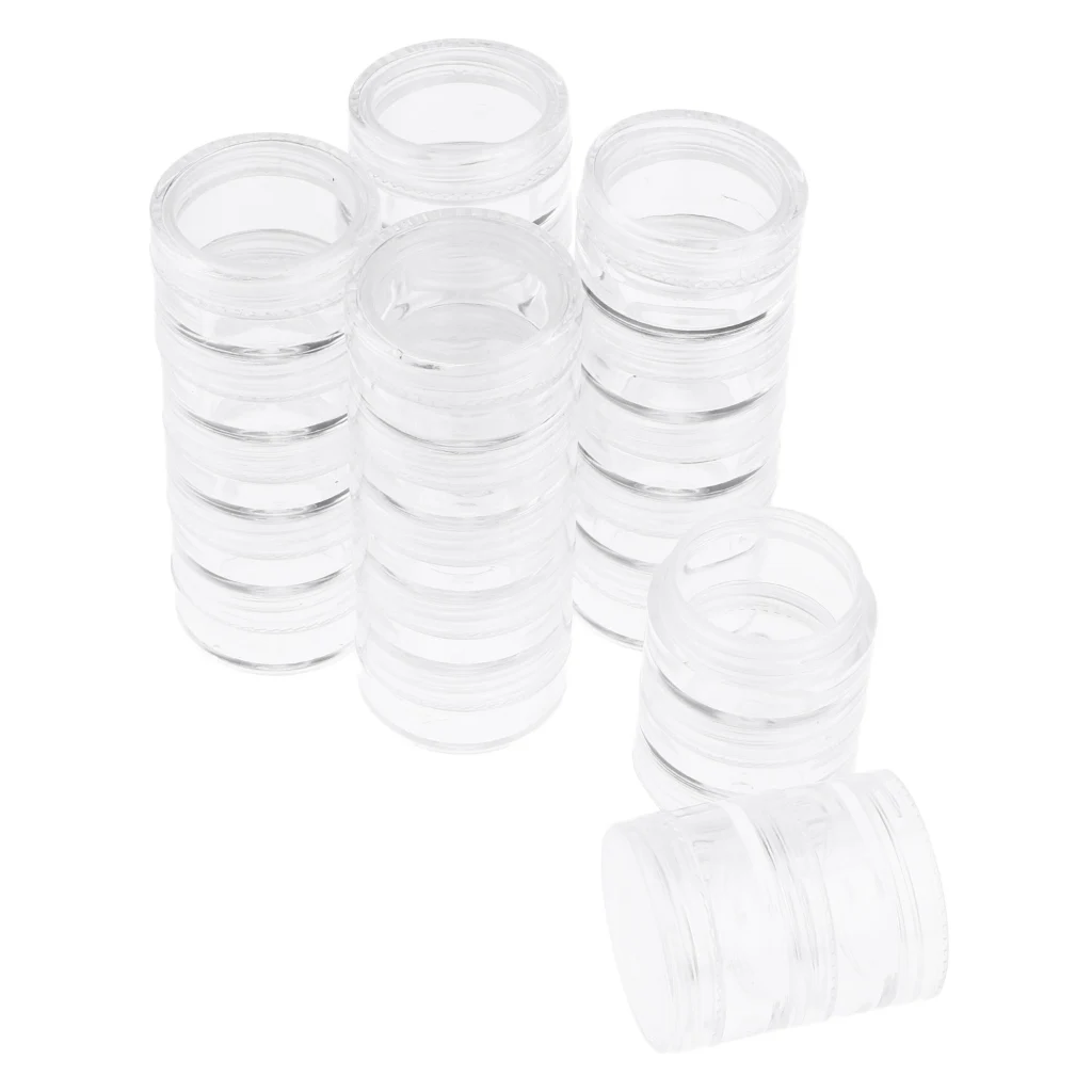 Plastic Jewelry Organizer Container Storage Box Single Mini Plastic Storage Box 25 Grids for Beads, Jewelry, Tools, Pills
