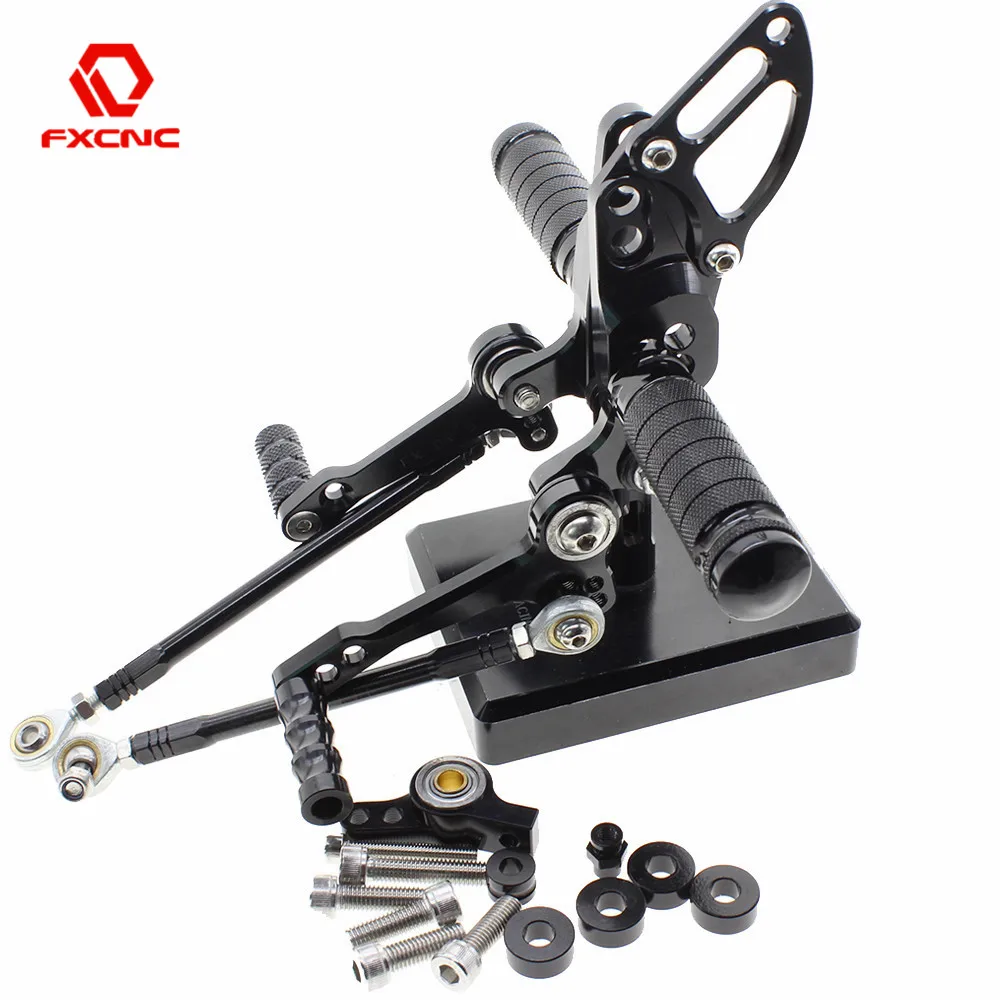 FX CNC Aluminum Adjustable Motorcycle Rearsets Rear Set Foot Pegs Pedal