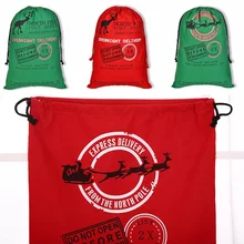 Веселые рождественские мешки мешок Санты подарок сумка Рождественская елка конфеты сумки мешок для бутылок вина Бутылка Подарочная сумка рождественские украшения