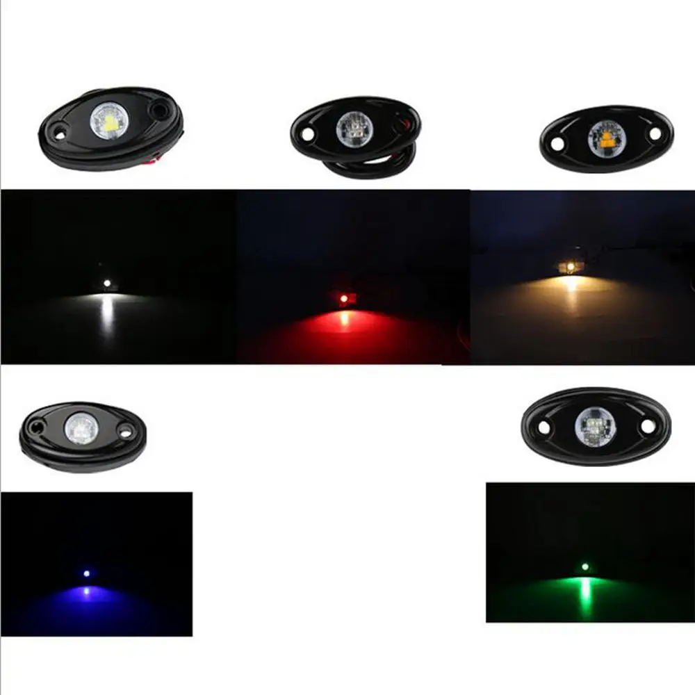 

8x 72w Bluetooth RGB LED Rock Light Led Under Vehicle atmosphere Light Music Flashing Multicolor Off Road For Vehicle DRL Jeep