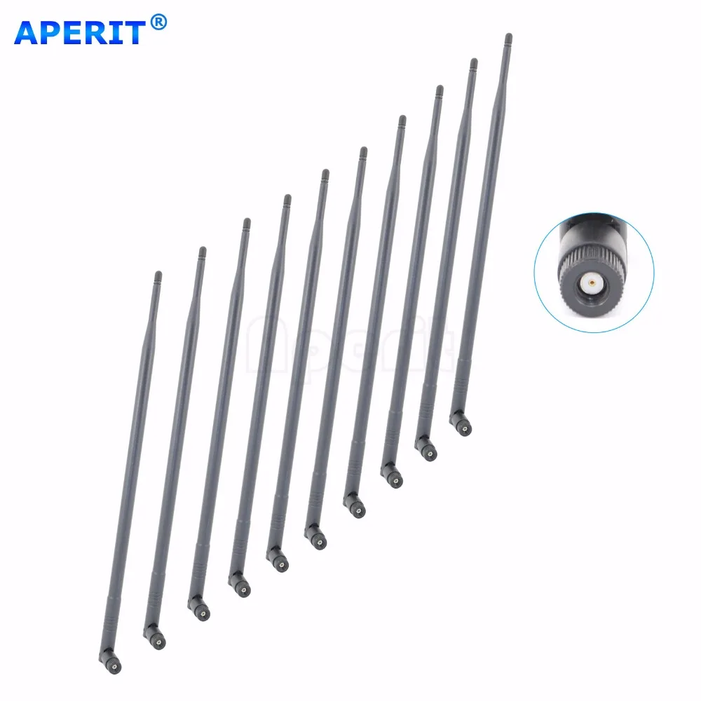 Aperit 10pcs 9dBi 2.4GHz 5GHz Dual Band WiFi RP SMA Antenna for Netgear