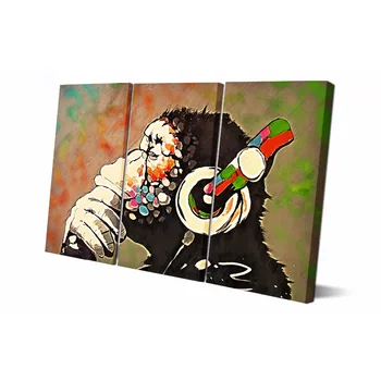 

3 Panel Animal painting Monkey Canvas Wall Art Picture Home Decoration Living Room Canvas Printed Modern painting LS016