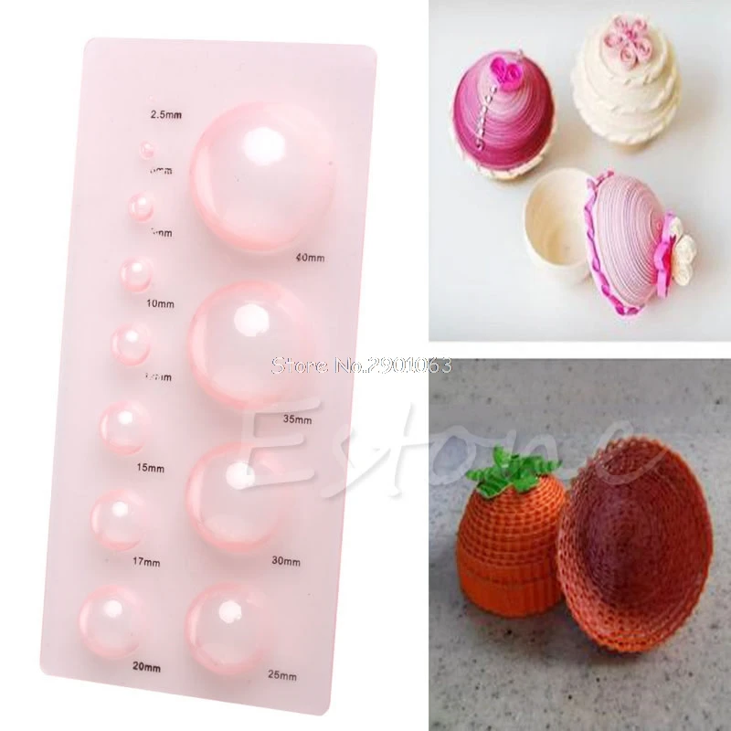 

New 12 Sizes Semicircle DIY Paper Deluxe Quilled Creatio Quilling Creation Tool Pink Color