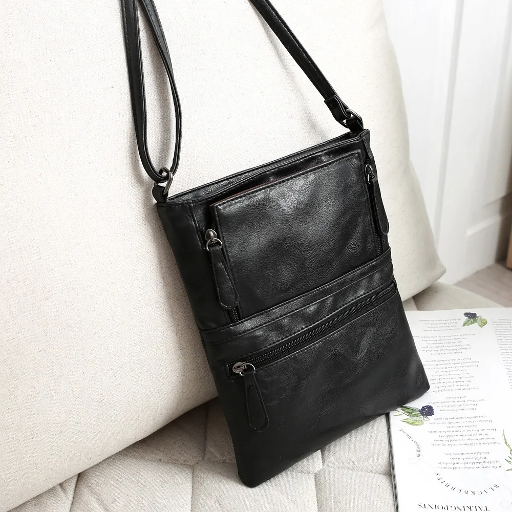 Sleeper#401 женский кожаный кошелек сумка через плечо на молнии сумка-мессенджер модный дизайн подарки