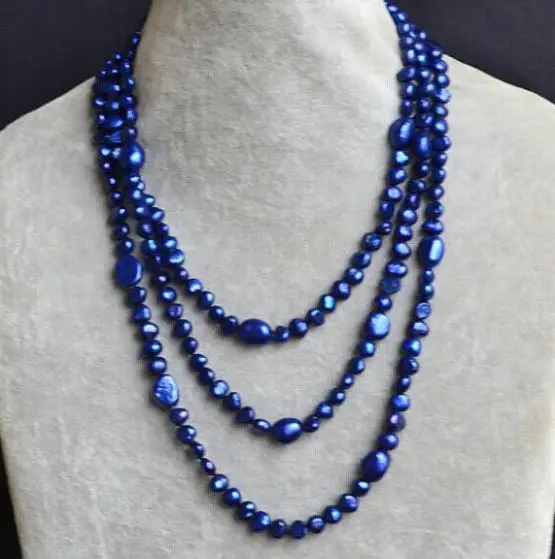 Blue Pearls Jewellery,52 Inch Long 