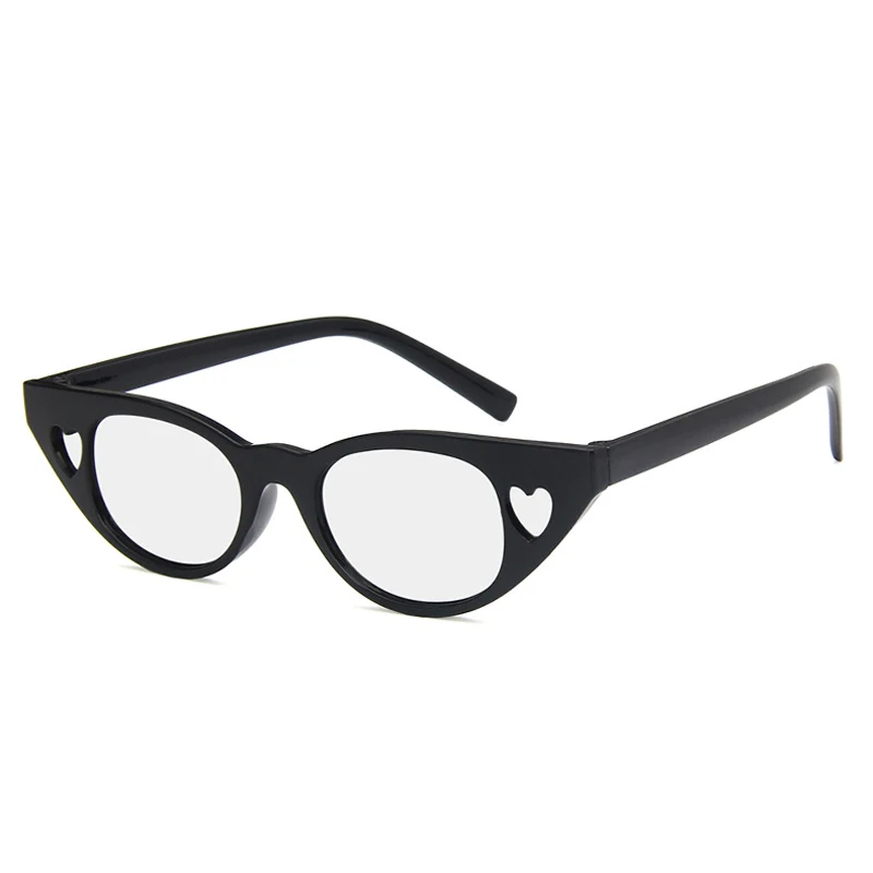 GLAUSA кошачий глаз, детские солнцезащитные очки, очки для дизайна бренда, для мальчиков и девочек, солнцезащитные очки, любовь, сердце, для малышей, новая мода, высокое качество, UV400 - Цвет линз: black white