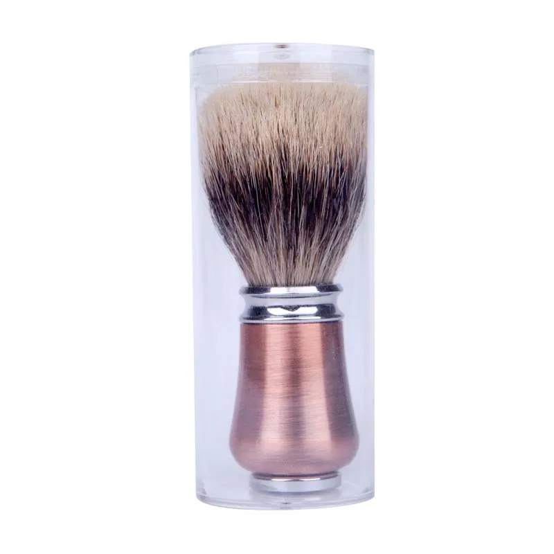 Bronze de Metal Lidar com Rosto Pincel de Barba Alta Qualidade Classe Badger Cabelo Barba Barbear Art Brush Maquiagem Cosméticos Uma Sv-626 6 barbear art brush maquiagem cosméticos pincel de barba
