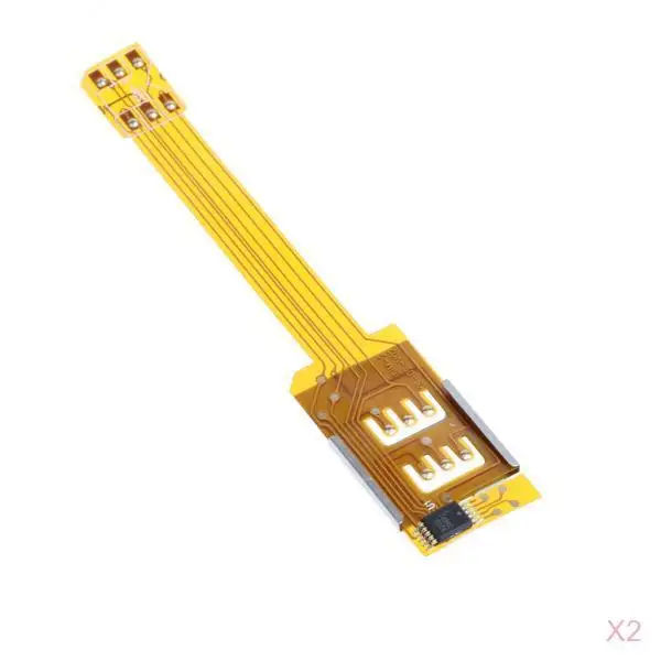 2 Pcs Dual SIM Card Adapter Converer Smartphone SIM Card Adapter For iPhone 6S/6/5S/5/4S