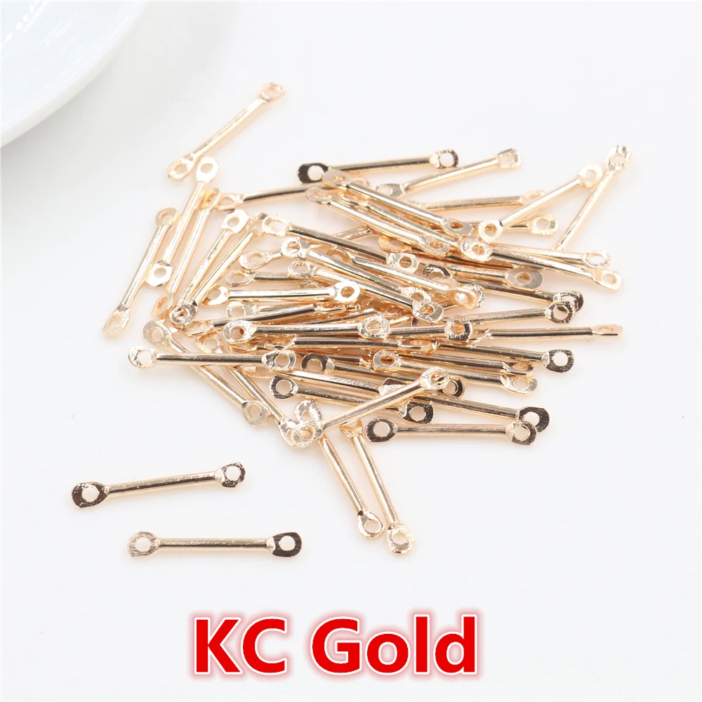 100pcs/lot 15 20 25 30 35 40mm Bar Shape Connectors Earring Connectors Diy Accessories For Earrings Jewelry Making Materials 