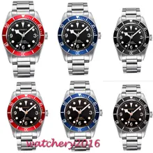 41mm Corgeut Black Dial Luminous marks Sapphire Glass Romantic Sweet Luxury Brand Miyota Automatic Movement men's Watch romantic sweet 44mm corgeut black dial luminous marks sapphire glass leather strap luxury brand 6497 hand winding men s watch