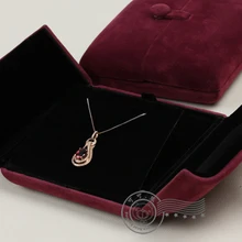 Коробки для ожерелья и бархатная шкатулка красный и черный бархатный кулон ожерелье Подарочная коробка классический Чехол для ювелирных изделий
