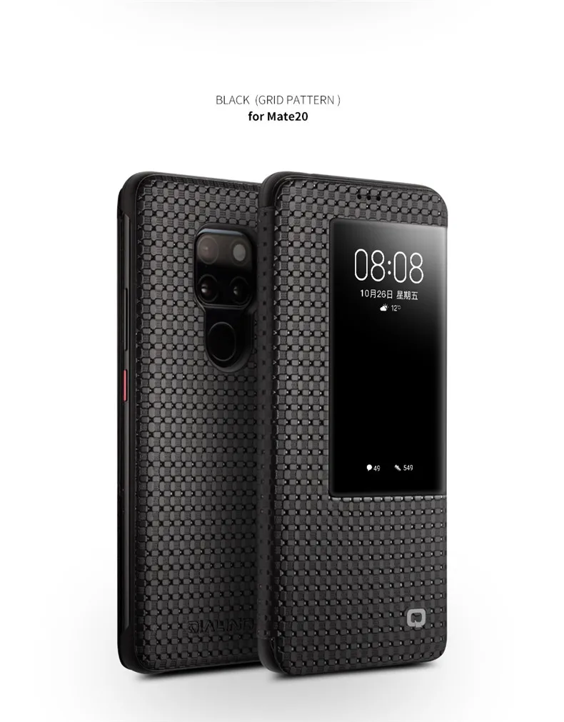 QIALINO Роскошный чехол для телефона из натуральной кожи для huawei mate 20, флип-чехол ручной работы для huawei mate 20 Pro 6,53/6,39 дюймов