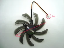 FreeShipping T129215SM Graphics Video Card Single Fan Replacement 12V 0 25A 3Wire 3Pin Connector for Gigabyte