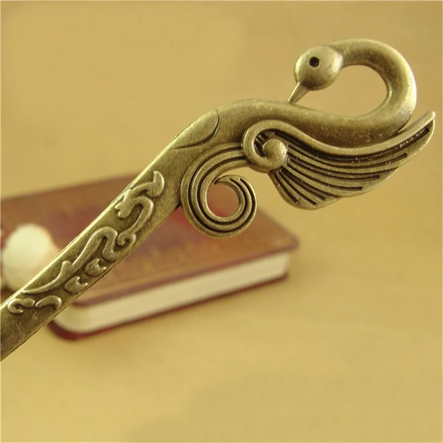 

10 PCS 160*22MM Antique Bronze/Gold/Silver Vintage Metal Zinc Alloy Auspicious Hair Sticks/Bookmarks Jewelry hm1225-7