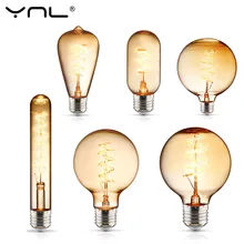 T45 ST64 G80 G95 G125 спираль светильник светодиодный ламп накаливания 220V E27 3-4 Вт Ретро Винтаж лампы декоративный светильник ing ампула Эдисон лампы
