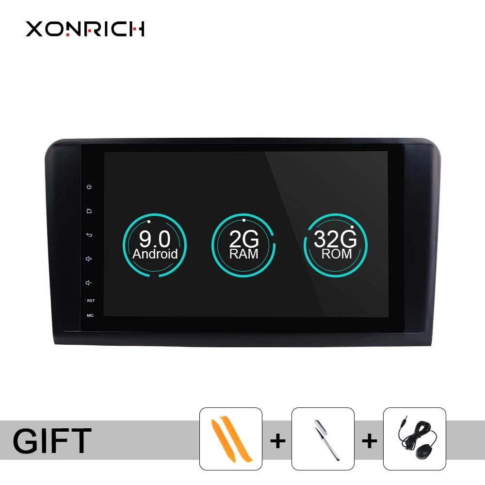 Xonrich 2 din Android 9 0 автомобильный мультимедийный плеер без DVD для Mercedes Benz ML W164 ML300 GL X164