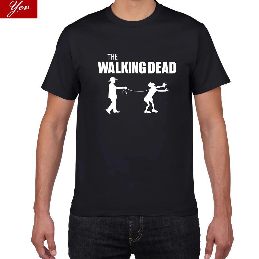 

2019 New high quality 100% cotton Man's T-shirt Streetwear The Walking Dead T-shirt Casual T Shirt loose plus size men t-shirt