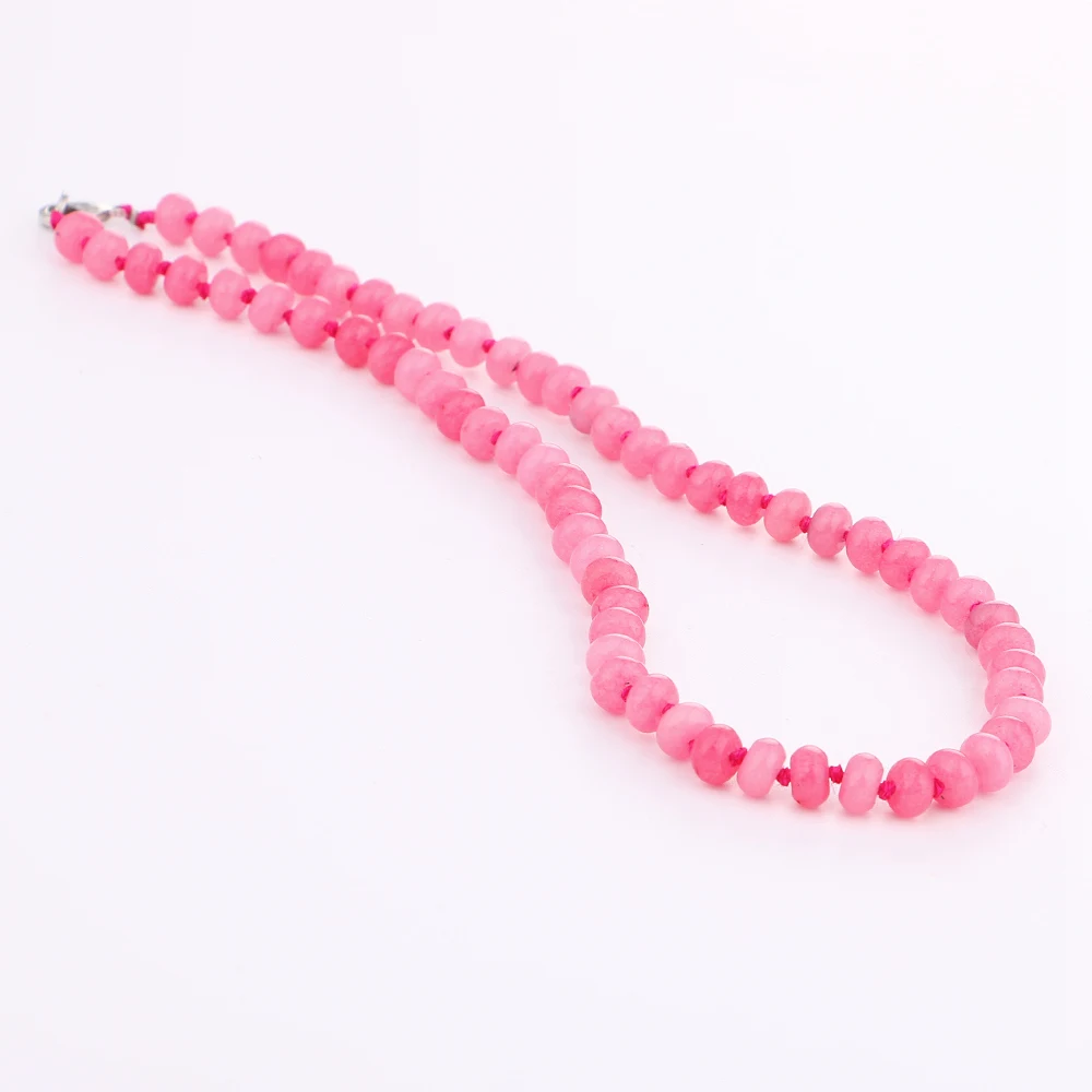LBLS Women Necklace Crystal Natural Stone Pink Bridal Beaded Necklaces for Women Manmade Choker Statement Bohemia Necklace (7)