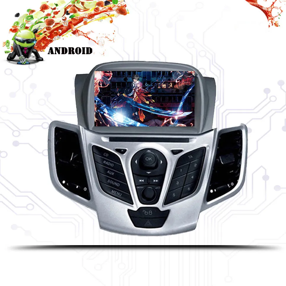 Top Octa Core 4GB RAM Android 9.0 Car DVD Stereo Player Sat For Ford Fiesta 2008 - 2013-2018 GPS Navigation Autoradio BT Multimedia 5