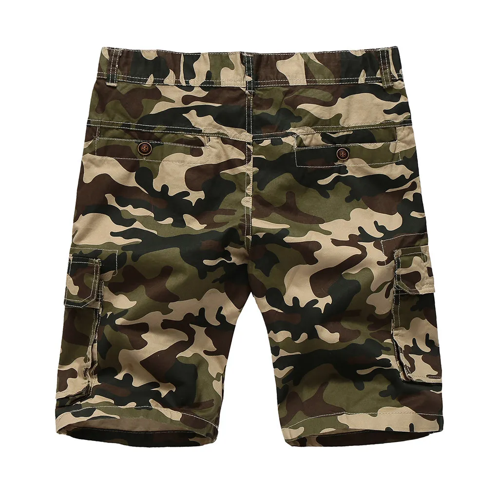 Мужские шорты модные пляжные шорты мужские повседневные камуфляжные шорты в стиле милитари короткие брюки мужские бермуды карго комбинезоны Mar5 - Цвет: KH