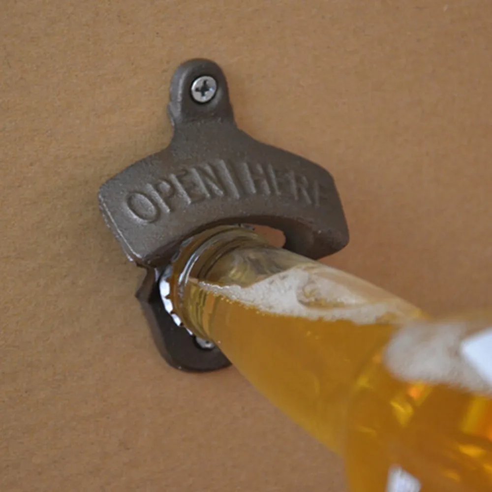 PREUP 1 шт. винтажный чугун настенная открывашка для пивных бутылок кухонные аксессуары