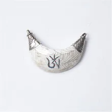 TBP114 Тибетские мантры ОМ амулет кулон непальский старый Нага раковины медальон в форме ракушки Подвески