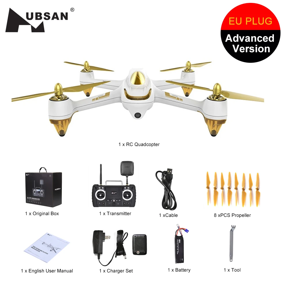 Квадрокоптер Hubsan H501S H501SS X4 Pro бесщеточный с HD камерой 1080P 300 м 5 8 ГГц|quadcopter helicopter|x4