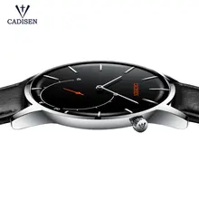 ^#Cheap CADISEN Men's Black Leather Strap Minimalism Quartz Watches Waterproof Ultra-thin Wristwatch for Man Simple Design L2029 Black ^#Cheap CADISEN Men's Black Leather Strap Minimalism Quartz Watches Waterproof Ultra-thin Wristwatch for Man Simple Design L2029 Black