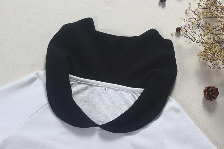 Tanie Żeglarz kołnierz Anime swetry kobiety Kawaii śliczne bluza Harajuku Panda twarzy pazur haft japonia dziewczyny moda jesień bluzy z kapturem