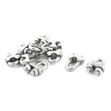 UXCELL 10 шт. из нержавеющей долговечной стали кабельный зажим хомут рессорной подушки для 1/" 6 мм стальные канаты зажимы в основном используется в корабли судов вилоровый висячий