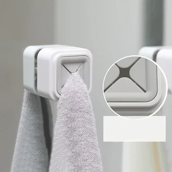 

Wall Mount Home Wash Cloth Clip Saving Space Self Adhesive Storage Rack Anti-slip Bathroom Dry Kitchen Towel Holder Organizer
