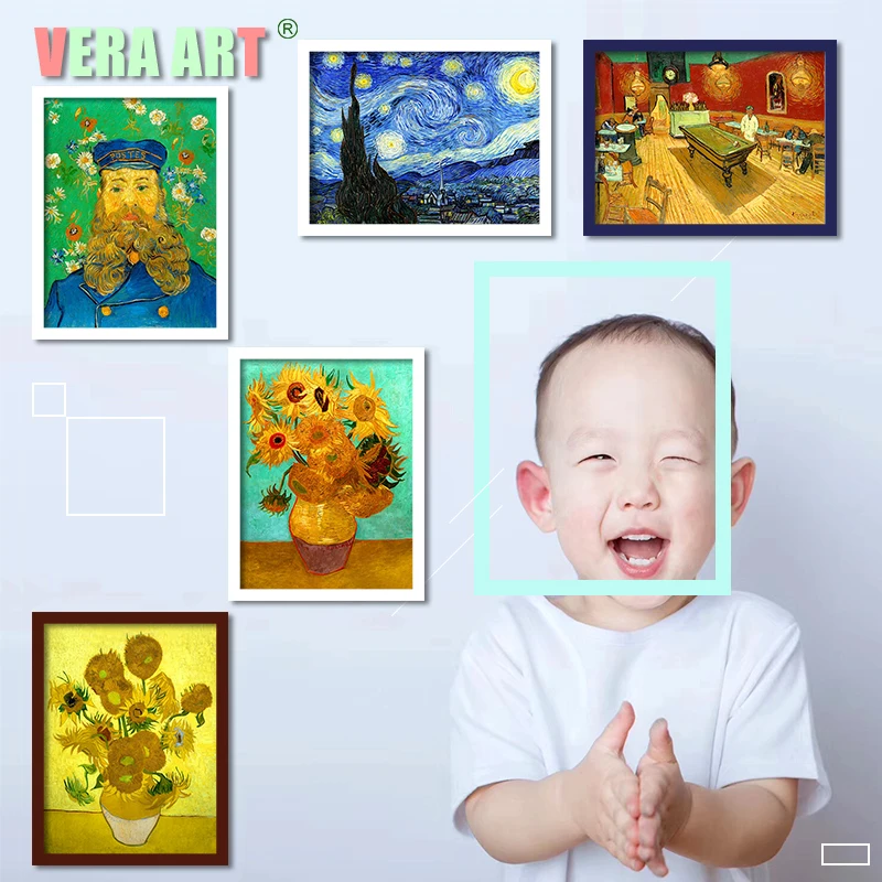 

Van Gogh Oil Painting Canvas Art Print Poster Sunflower Apricot Canvas Painting Abstract Poster Picture Art Wall Home Decoration