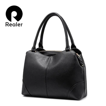 

Realer women handbag artificial leather high quality shoulder bag fashion design for ladies top-handle bag female large capacity
