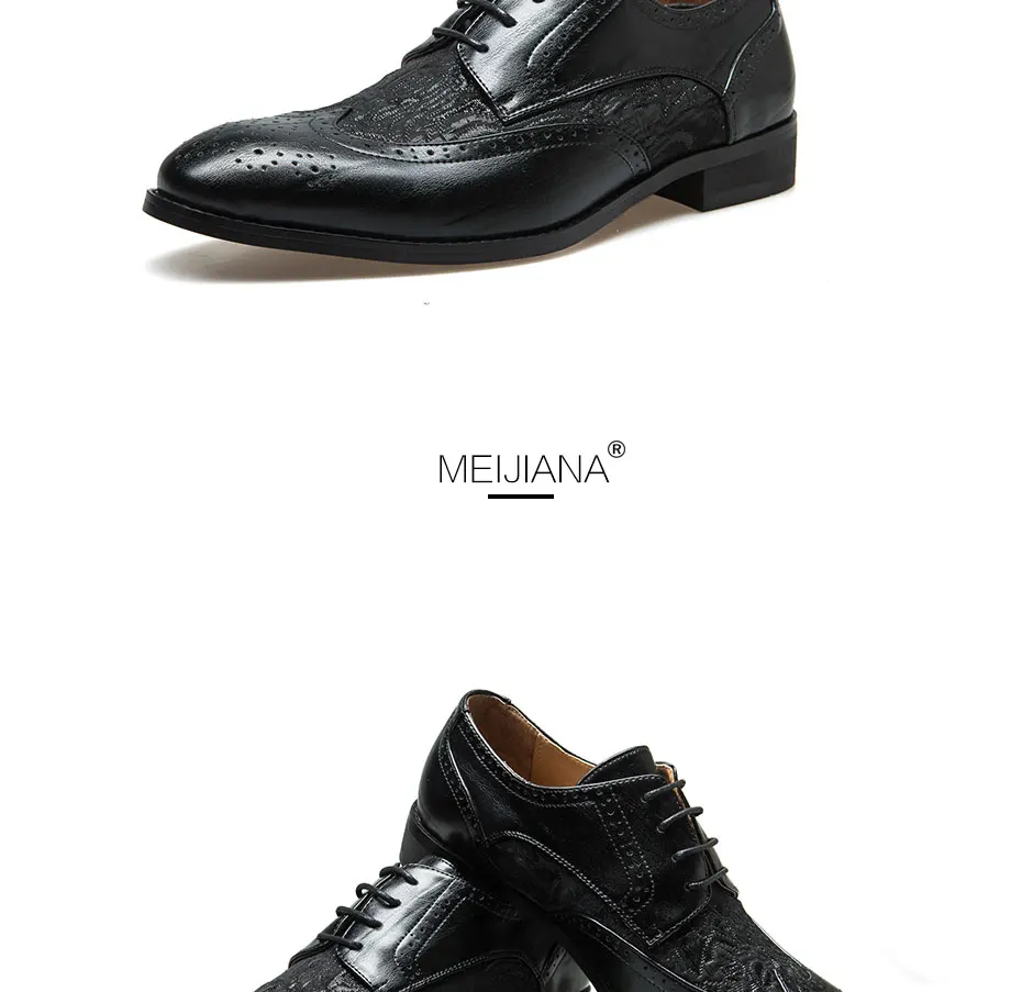 Мужская официальная обувь MeiJiaNa брендовая деловая Классическая Нежная мужская обувь с острым носком